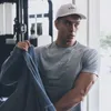 JPUK Erkekler T-shirt Kısa Kollu Pamuk Rahat Spor Salonu Spor T Gömlek Vücut Geliştirme Egzersiz Baskı Tees Tops Erkek Lyft Marka Giyim X0602