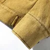 Partihandel Slim Denim Jacket Män Blå Gul Jeans Jackor Homme Brev Broderad Streetwear Bomber Outwear Vintage Man Coat