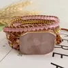 ST0101 Neue Design Frauen Armbänder Natürliche Rose Quarz Wrap Leder Armband Phantasie Handgemachte Femme Boho Armbänder7402813