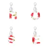 Keychains 1PCS Fashion Casual Letter Keychain Crystal Epoxy Daisy Dried Flower Red Ornaments 26 English Complete Models S78 Smal22