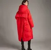 S  -  7xLプラスサイズ冬の特大暖かいアヒルダウンコート女性Xロングダウンウォームダウンジャケットフード付きスタイル厚い暖かいパーカー92 211007