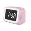 Bluetooth Hoparlör Mini Ayna Saati Çift Alarm Gece Lambası Kart FM Ses Küçük Speakera41A59