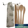 Set di posate in bambù Utensili da viaggio Stoviglie in legno biodegradabili Posate portatili per esterni Set di stoviglie in bambù zero rifiuti Prezzo di fabbrica design esperto Qualità