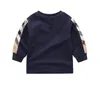 Spring Autumn Baby Boys Girls T-shirts Cute Kids Plaid Long Sleeve T-shirt Childern Cotton Casual Shirt Child Pullover