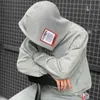 Remendo vermelho VETEMENTS Hoodie Homens Mulheres 1 1 Alta Qualidade Oversize Com Capuz Bordado Tag Moletons Pulôveres