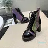 designer stiefel frauen herbst winter boden kurze multicolor steigung farbe schwarz rote schnürsenkel bequem tragen echt leder medaille grob