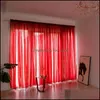 Rideau Déco El Fournitures Maison Gardencurtain Rideaux Fenêtre Porte Rideaux Drapé Panneau Sheer Tle Pour Salon Tissus Organza Traitement Dr