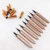 Partihandel 8 Färg Eyeliner Självhäftande ögonfodral 2 i 1 Magic Lashliner Vattentät Eyelash Makeup Tool Print Private Logo Pen