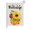 47 * 32 cm Ringraziamento Banner Bandiere Lino Autunno Giardino Bandiera Ciao autunno motivo a doppia faccia 27 stile ZZF14195