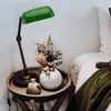 Lampa täcker nyanser vintage grönt rustikt bord glas retro lampskärmsrumsrum sängskugga kontors läsning skrivbord ljus täcke