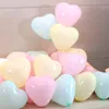 100 adet Yakut Kırmızı Lateks Balonlar Aşk Kalp Şişme Hava Helyum Balon Sevgililer Günü Evlilik Düğün Parti Dekor Malzemeleri
