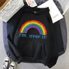 LGBT Vår Höst Harajuku Kvinnors Sweatshirt Hooded Långärmad Hoodies Kvinnor Dinosaur Printed Fleece Hoody Pullover Sweat 210930
