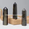 Złoto Sheen Black Obsidian Crystal Stone Pkt Generator Crafts, Natural Golden Wulkanic Glass Meksyk Polerowany Obelisk Tower Wand do biura, Dom, Medytacja, Chakra