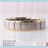 Charm Bracelets Fashion Stainless Steel Magnetic Power Bangle Bracelet Energy Wristband For Women Men Radiation Protection Jewelry Drop Deli