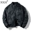 클래식 MA1 폭격기 재킷 남성 플러스 사이즈 비행 파일럿 야구 자켓 남성 군사 코트 커플 Streetwear Veste Homme 211217