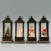 Christma Telephone Booth Lantern Decoration Santa Xmas Tree Handhold LED Lighted Home Party Decorations Snow Globe Lanterns Gift HY0135