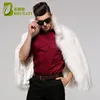 Męskie Kurtki Bhunati Mens Fur Coat Biały Stojak Kołnierz Z Długim Rękawem Zima Mężczyźni Faux Solid Loose Lake Casual