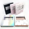 10 Pairs Eyelash Organizer Book Packaging Marble Cases for Mink False Eyelashes with Tray Lashes Box Makeup Tools Wholesale Vendors