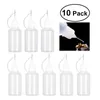 Bouteilles de stockage Bocaux ULTNICE 10Pcs 30ml Applicateur de bouteille à pointe d’aiguille Outil de Quilling DIY Précision (Blanc)