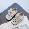 Bear Leader Children's Flats Mode Zomer Kids Girl Butterfly-knoop Kant Schoenen Peuter Prinses Casual Baby Schattige Schoenen 210708