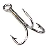 Fiskekrokar 50 st 2 # 4 6 8 10 Black Hook High Carbon Steel Triple Inverted Tackle Round Bend for Bass239C