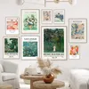 Картины, принты, холст, настенная живопись, модульная винтажная картина с розой, домашний декор, плакат с изображением ириса и миндаля, без рамки для Livi1586801