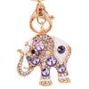 Creative alloy Elephant Keychain Accessories Cute Animal Keychains Fashion Keyrings Women Bag Charm Pendant Car Key Rings Holder