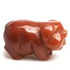 2 polegadas Altura Natural Quartzo Pig Pet Figurines Crystal Healing Reiki