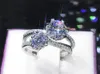 Lüks solitaire 1 karat laboratuvar elmas yüzüğü gerçek 925 sterlin gümüş mücevher nişan alyans kadın yıldönümü hediyesi j28122502836256