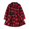 Children's skirt New girls' Long Sleeve Plaid Dress for autumn CUHK Korean style pure cotton waist princess skirt