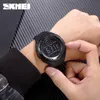 SKMEI 2 Czas odliczania Watch dla mężczyzn Moda Sport Cyfrowy Męskie Zegarek LED Light Chrono Mężczyzna Alarm Hour Reloj Hombre 1656 q0524