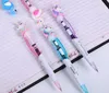 Cartoon Unicorn Light Pen LED -lampor Kiseldioxidhuvud Gel Glowing Ballpoint Student Stationery School Writing Gift Supplies Blue Ink