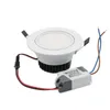 48 stycken LED-cob downlight AC85-265V 9W Inbyggd LED Spot Light Lumination Inomhus Dekoration Taklampa Svart / Silver