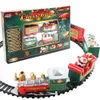 Simülasyon Noel Elektrikli Tren Buharlı Tren Oyuncak Müzik Demiryolu Klasik Modeli Çocuk Çocuk Oyuncak Noel Hediye