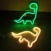 Nocny światło neon dinozaur LED na urodzinowe przyjęcie weselne Sypialnia Wisząca pokój dziecięcy dom Xmas Decor lampy 260T