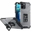 Kickstand Dual Color Clear Matte Cell Phone Cases pour iPhone 7 8 Plus XR XS 11 12 Pro Max 13 Mini Sam S21 FE Note 20 Ultra A32 A52 A72 4G 5G Antichoc Transparent Couvertures Arrières