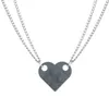 Hjärta tegelpar kärlek halsband för älskare kvinnor män lego element vänner halsband valentines present smycken gc676