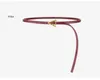 Belt for Woman Fashion Street Triangle Design Belts Echte Cowhide 6 Kleur Hoge kwaliteit 279r