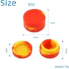 비 스틱 왁스 컨테이너 실리콘 상자 5ML 실리콘 컨테이너 식품 등급 항아리 도구 저장 용기 기름 홀더 기화기 FDA 승인