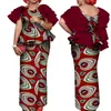 2021アフリカの婦人服ウェーブ服アンカラのドレスエレガントなアフリカの服のエレガントなアフリカ服の気質Wy7643