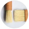 家庭用木製オイルブラシ木製ハンドルバーベキューツールグリルペストリーバターハニーソース焼き毛ラウンドフラットブラシベーキングクッキングキッチンツールJY0908