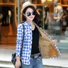 Brand Winter Warm Women Plus Velvet Thicke Plaid Shirt Style Coat Jacket Kläder Toppar Kvinna Casual Outerwear 211223