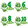 Dinosaure Latex Ballons Vert Joyeux Anniversaire Bannières Nombre Boules Période Jurassique Thème Enfants Garçon Fête Décoration 220225