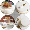 Gift Wrap 1Pc Cake Stand Marble Metal Dessert Rack Fruit Display Tray Bakery