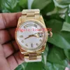 BPF Wristwatches men watches 128238 36mm Yellow gold Diamond mother of pearl Dial Stainless Steel 316L 2813 Movement Automatic mec297T