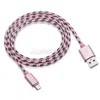 Fabric Nylon Braided Data Wire Micro USB Cable Fast Metal Charging Adapter Type C Android Charger Cord For Mobile Phone 3ft 6ft 10ft 1m 2m 3m