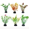 2021 10 pièces/paquet 10cm ornements de plantes aquatiques artificielles sous-marines pour Aquarium Aquarium eau verte herbe paysage décoration