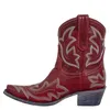 Stivali Ricamo Botas Mujer Caviglia da cowboy in ecopelle per donna Zeppa Tacco alto Stampa serpente Western Cowgirl 2021