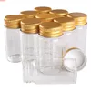 24 peças 25ml 30 * 60mm garrafas de vidro com tampas de alumínio douradas frascos frascos para artesanato de casamento Giftgoods