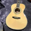 Custom Om Body All Solid Wood Acoustic Guitar Abalone Binding